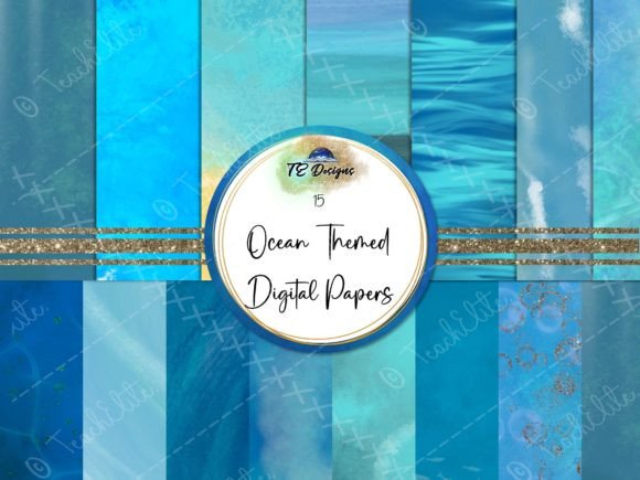 15 Ocean Themed Background Digital Paper: A Designer's Toolkit