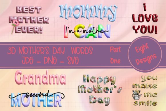3D Mother's Day Words - Part 1: A Designer's Guide to Festive Typography