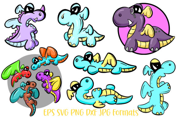 Adorable Dinosaur Dragon Art for Creative Projects