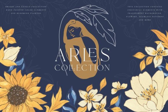 Arles Collection: Hand-Drawn Florals for Authentic Design