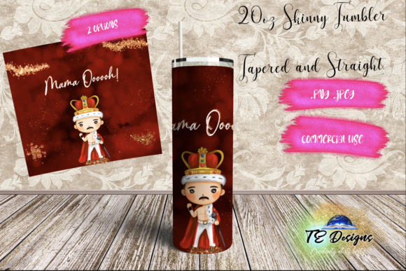 Celebrate Mom with the Mother's Day Queen 20oz Skinny Tumbler Design