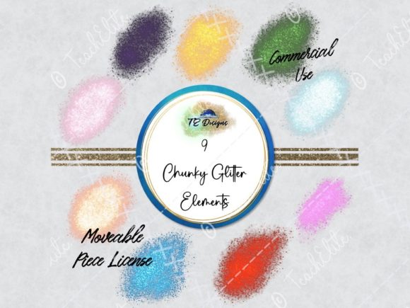 Chunky Glitter Elements Clipart: Adding Texture to Your Brand