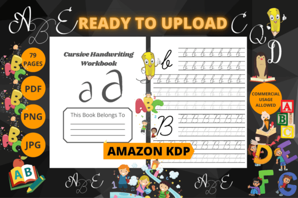 Cursive Handwriting Workbook for Kids V1: A Practical Design Asset