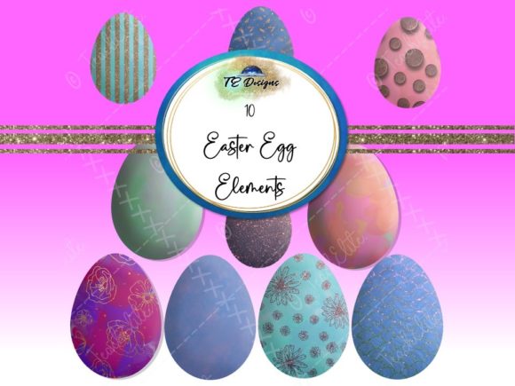 Easter Egg Elements Clipart: Fresh Design Assets for Spring