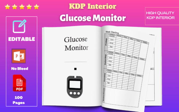 Editable Glucose Monitor KDP Interior: A Planner for Daily Control