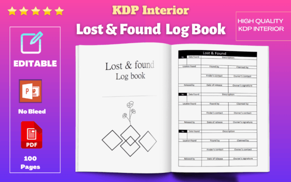 Lost and Found Log Book: A Practical Tracker for Missing Items
