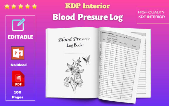 Take Control: The Editable Blood Pressure Log Book