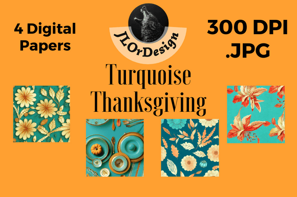 Turquoise Retro Thanksgiving Backgrounds for Your Projects