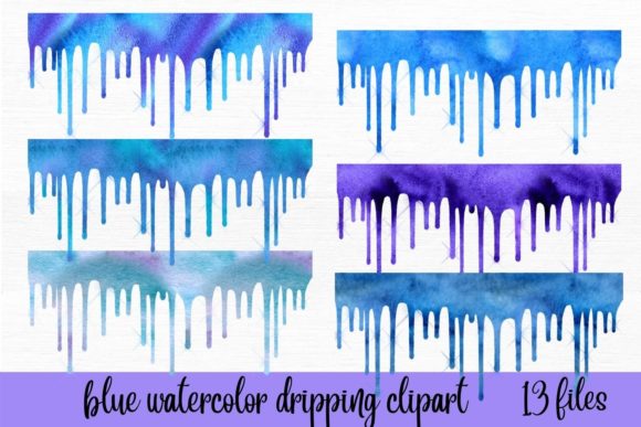 Unleashing Creativity with Blue Watercolor Dripping Clipart