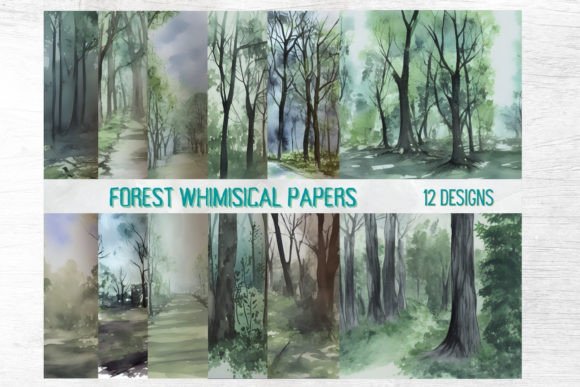 Whimsical Watercolor Forest Illustrations for Creative Projects