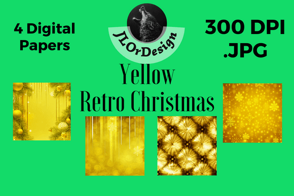 Yellow Retro Christmas Digital Papers: A Designer's Guide